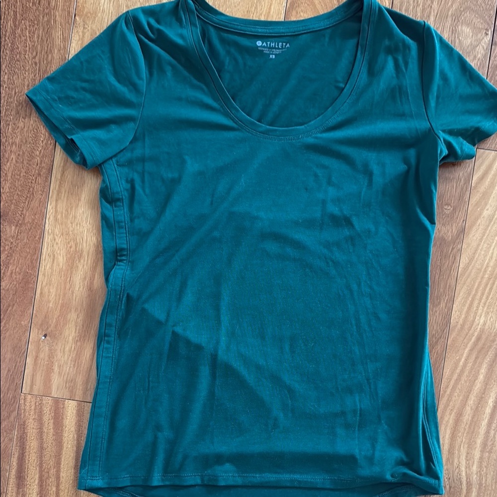 Athleta Women's Deep Teal Short Sleeve Tee